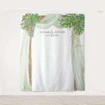 Tropischer Jungle Wedding Backdrop Foto Stand