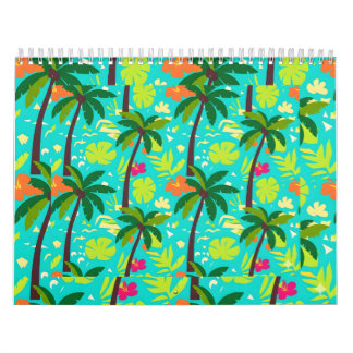 Tropischer Kigai-Palmenbaum Ästhetik Sommerlaub  Kalender