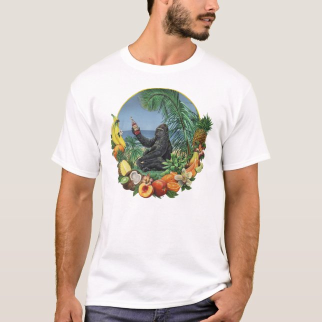 Tropischer Knall! Affe in der Tropen T-Shirt (Vorderseite)