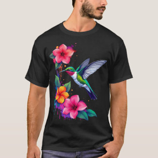 Tropischer Kolibri-Blumenstrauß T-Shirt