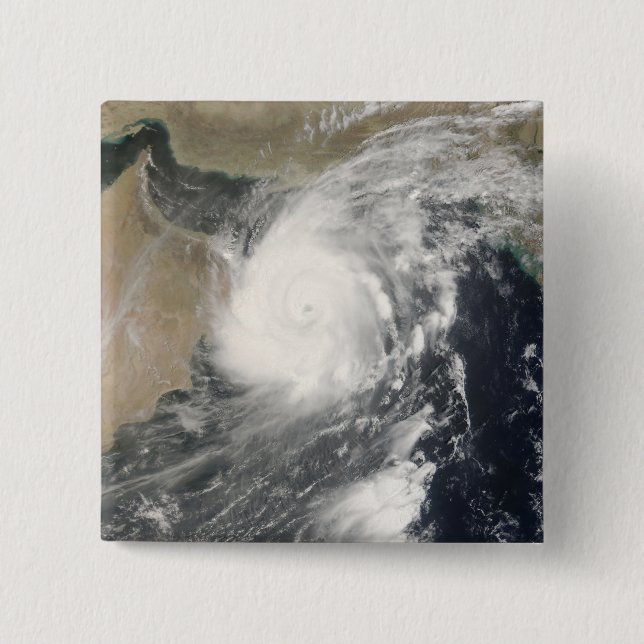 Tropischer Kyklon Gonu im Arabischen Meer Button (Vorderseite)