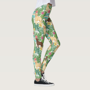 Tropischer Labrador Retriever Strand Vibes Leggings