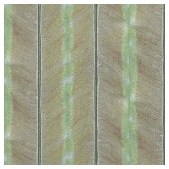 Tropischer Leaf Streifen Stoff (Nahaufnahme)