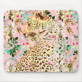 Tropischer Leopardenprint Mousepad