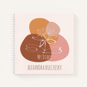 Tropischer Lotus Blume Soft Boho Farbpalette Notizbuch
