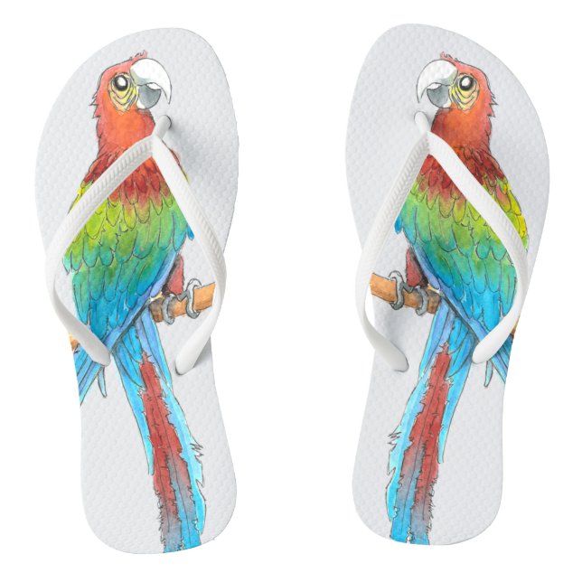 Tropischer Macaw-Papagei Flip Flops (Fußbett)