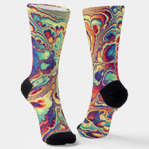 Tropischer Marmor-Glanz Socken
