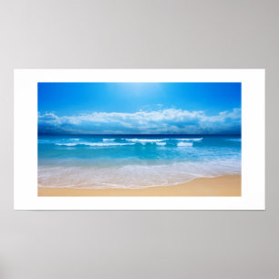 Tropischer Meerblick-Plakat-Druck Poster
