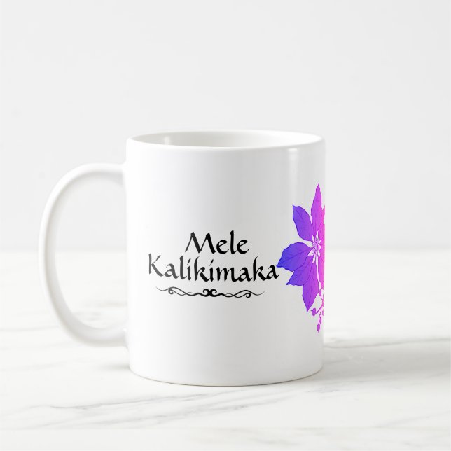 Tropischer Mele Kalikimaka Hawaiianer Kaffeetasse (Links)