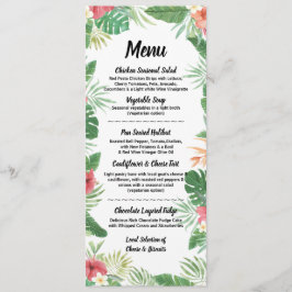 Tropischer Menükarte
