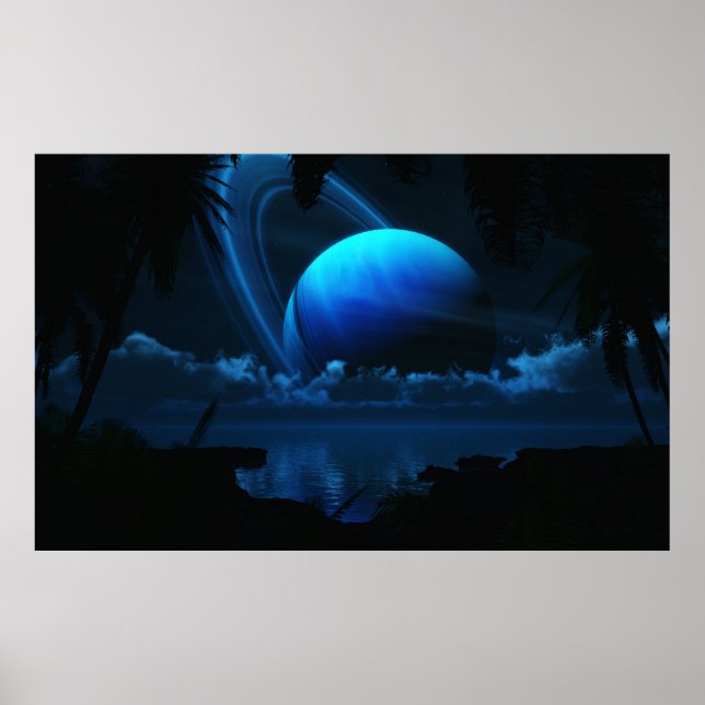 Tropischer Mond des Thetis (grenzenlos) Poster (Vorne)