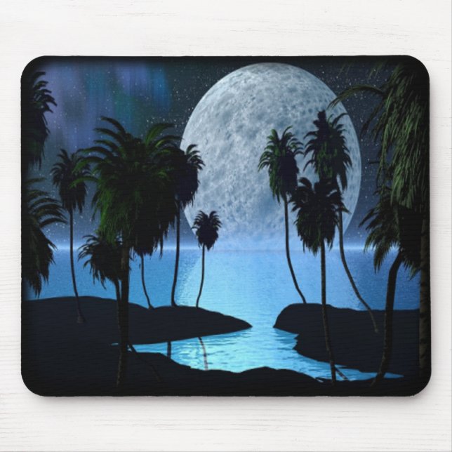Tropischer Mond Mousepad (Vorne)