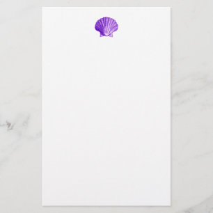 Tropischer Mondschein-lila SeeMuschel-Briefpapier Briefpapier