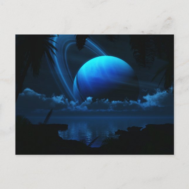 Tropischer Moon Postkarte (Vorderseite)