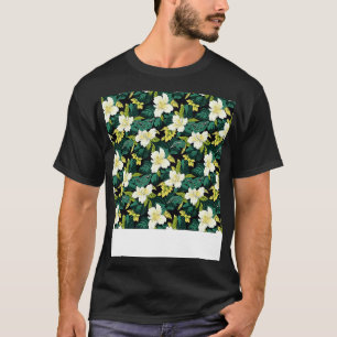 Tropischer nahtloser Muster Hawaiischer Hibiskus M T-Shirt