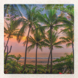 Tropischer Nationalpark des Strand-  Corcovado Glasuntersetzer