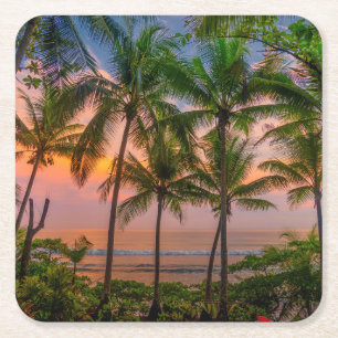 Tropischer Nationalpark des Strand- Corcovado Rechteckiger Pappuntersetzer
