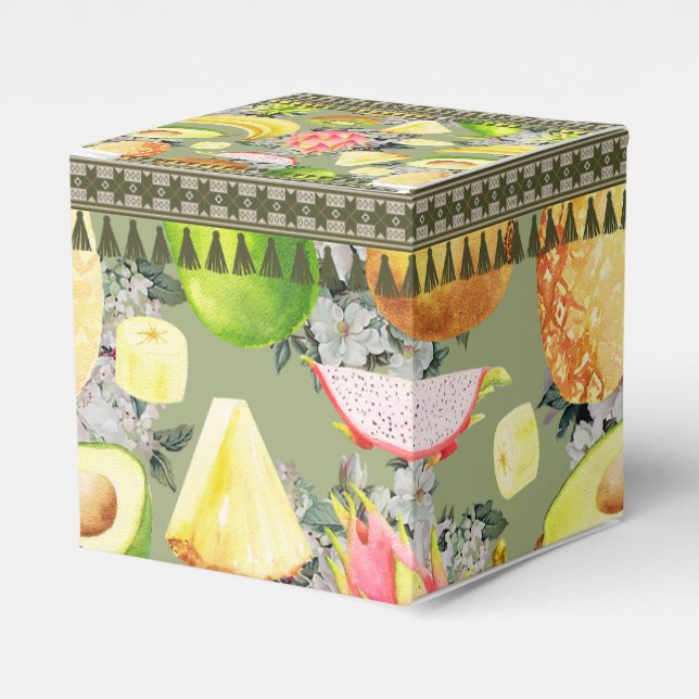 Tropischer Obstgarten Geschenkschachtel (Vorderseite)