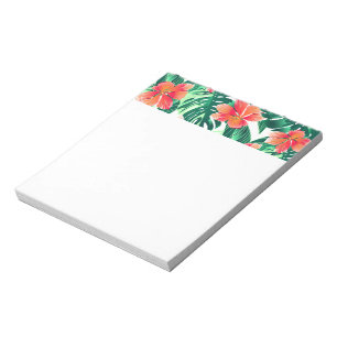 Tropischer orange Hibiskus Notizblock
