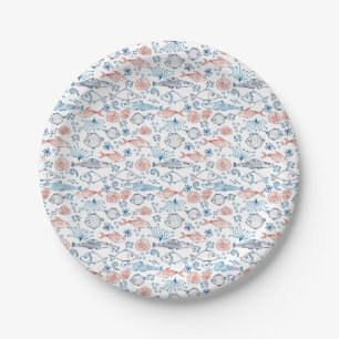 Tropischer Ozean Fun Fisch unter Wasser Pappteller