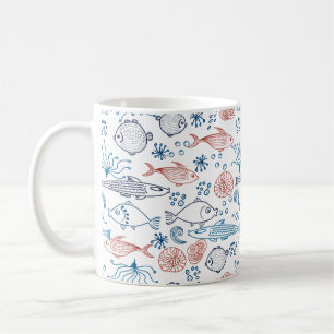 Tropischer Ozean Spaß Fische Unterwasser Kaffeetasse