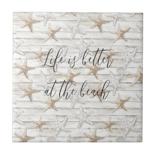 Tropischer Ozean Strand Seestern Hochzeit Fliese