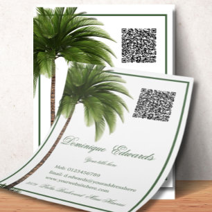 Tropischer Palmbaum-QR-Code Stylisch Flyer