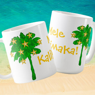 Tropischer Palmbaum Sterne Personalisiert Kaffeetasse
