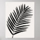 Tropischer Palmblättercreme, weiß und schwarz Poster (Vorne)