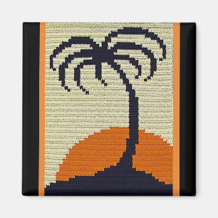 Tropischer Palme-orange Magnet