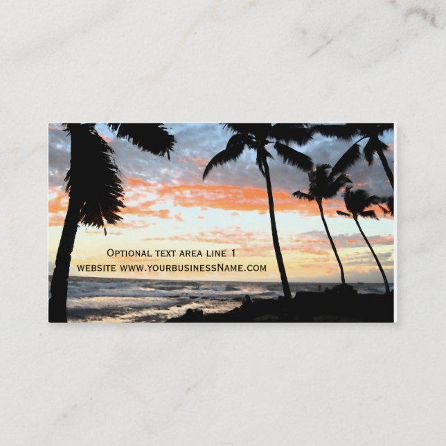 Tropischer Palme-Strand-wirkliches Anwesen Visitenkarte (Rückseite)