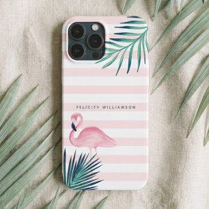 Tropischer Palmen-Rosa-Flamingo-rosa u. weißer Case-Mate iPhone Hülle