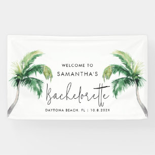 Tropischer Palmenbaum Junggesellinnenabschied Will Banner
