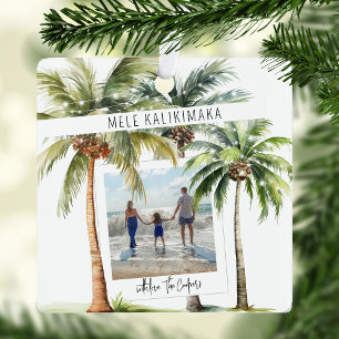 Tropischer Palmenbaum Mele kalikimaka Weihnachten Ornament Aus Metall