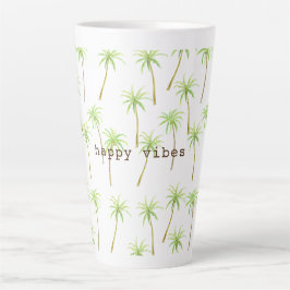 Tropischer Palmenbaum Wasserfarbe Milchtasse