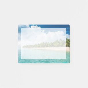 Tropischer Palmenfüßer Strand Post-it Klebezettel