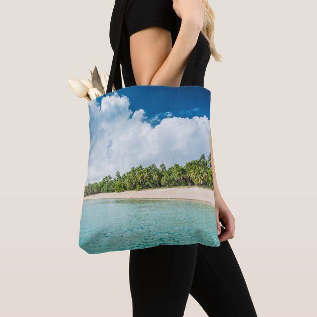 Tropischer Palmenfüßer Strand Tasche (Von Nahem)