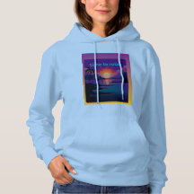 Tropischer Palmenstrand Vibes Damen Hoodie