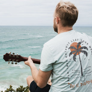 Tropischer Palmenstrand Vibes Sommer Sonne Retro T-Shirt