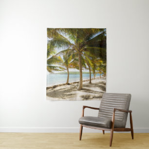 Tropischer Palmenstrand  Wandteppich