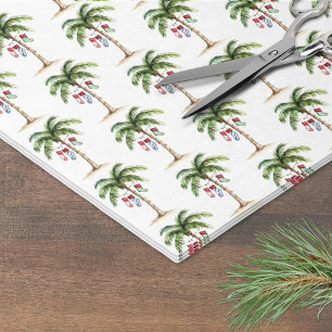 Tropischer Palmenstrand Weihnachten Seidenpapier