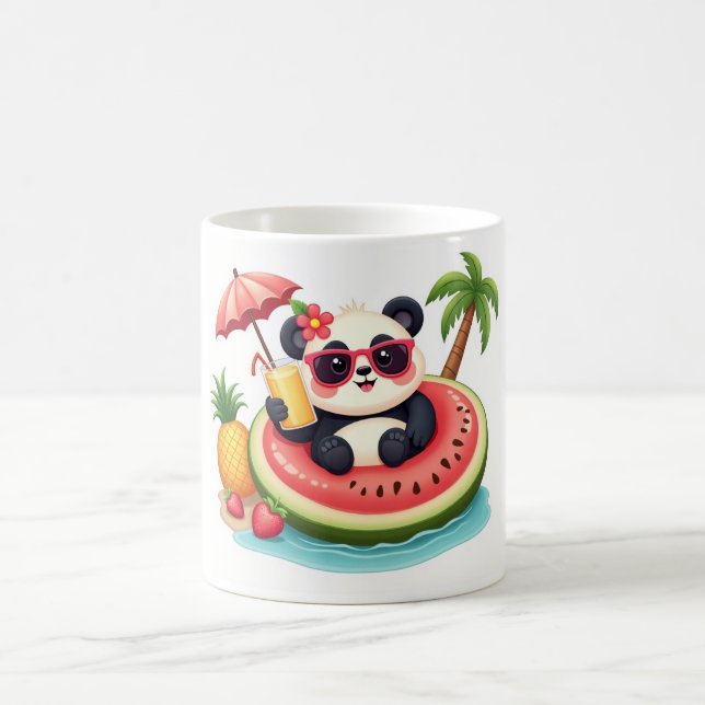 Tropischer Panda 🐼 Kiwi Float Sommer Tasse (Mittel)