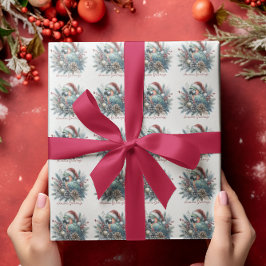 Tropischer Papagei-Frohe Festtage Weihnachten Geschenkpapier