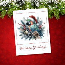 Tropischer Papagei-Frohe Festtage Weihnachten