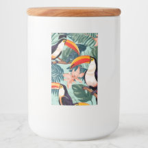 Tropischer Papagei Jar mit Lid