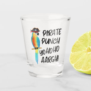 Tropischer Papagei Piraten Punch Lustig Schnapsglas