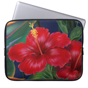 Tropischer Paradies-Hibiskus-NeoprenWetsuit Laptopschutzhülle