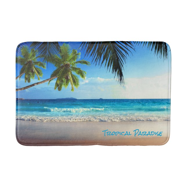 Tropischer Paradies-Strand Badematte (Vorderseite)