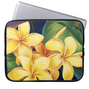 Tropischer Paradiesplumeria-NeoprenWetsuit Laptopschutzhülle