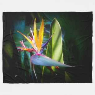 Tropischer Paradiesvogel Hawaii-Blume Floral Fleecedecke